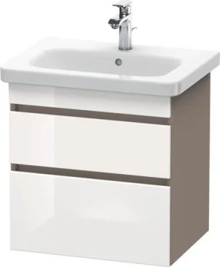 Duravit DuraStyle Waschtischunterbau wandhängend Weiß & Basalt Hochglanz & Matt 580x448x610 mm - DS6 DS648002243
