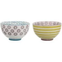 Bloomingville Müslischale Patrizia, 2er Set, 350 ml, Müslischüssel, Obstschale, Schüssel, Keramik