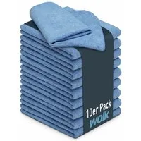 wolk Universaltuch (fusselfrei und frotteeartig) Mikrofasertuch (Polyester, 40x40 cm, 10er-Set, hygienisch auf 90° waschbar)