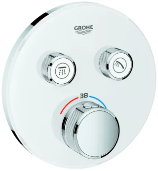 GROHE THM Grohtherm SmartControl 29151 rund FMS 2 Absperrventile moon white, 29151LS0 29151LS0