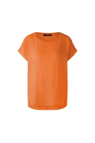 Oui - AYANO Blusenshirt 100% Viskosepatch vermillion orange - Gr. - 36