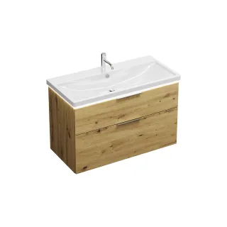 Burgbad Keramik Waschtisch-Set Eqio Eiche Dekor Urban/Alpinweiss, SEZA103F5662C0001 SEZA103F5662C0001