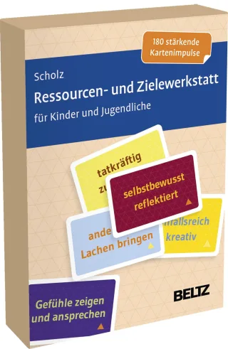 Ressourcen- und Zielewerkstatt für Kinder und Jugendliche: 180 stärkende Kartenimpulse. Mit 32-seitigem Booklet in stabiler Box Kartenformat 59 x 92 cm (Beltz Therapiekarten)