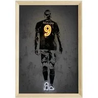 JUSTGOODMOOD Poster Premium ® Erling Haaland Fußball Poster · Neon Effekt · ohne Rahmen