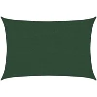 vidaXL Sonnensegel Sonnensegel 160 g/m² Dunkelgrün 2,5x4 m HDPE, (1-tlg)