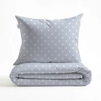 ZO HOME Bettwäsche Zo! Home Cotton Bettwäsche 155x220 Punta di Cotone Powder Blue Punkte, Baumwolle, 2 teilig, für den Sommer und Winter