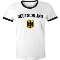 MoonWorks Print-Shirt WM Shirt 2018 Fußball Deutschland Adler Wappen Herren Retro MoonWorks mit Print