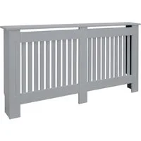 ML-DESIGN Heizungsverkleidung Heizkörperabdeckung aus Holz Heizkörperverkleidung für die Heizung, Zubehör für Heizkörper, Heizungsabdeckung lackiert Landhausstil 152x19x82 cm Grau aus MDF