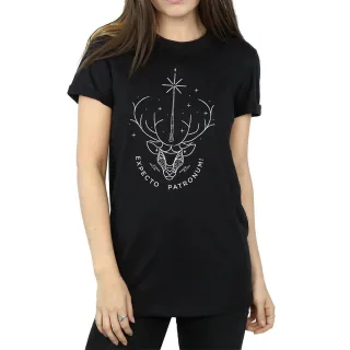Harry Potter - "Expecto Patronum" T-Shirt für Damen (Schwarz)