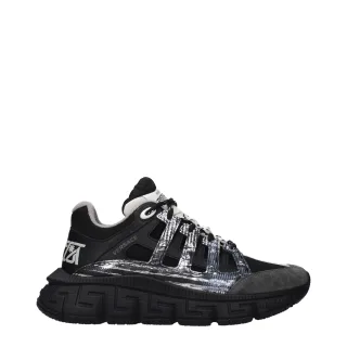 Versace Schwarze Stoff-Athletik-Sneaker