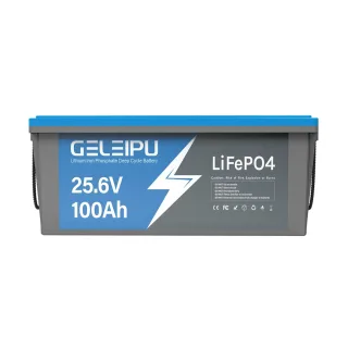 [EU Direct] GELEIPU 24V 25.6V 100Ah LiFePO4 Battery, 2560Wh Rechargeable Lithium Battery Built-in 100A BMS, Perfect for