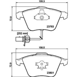 Hella Bremsbel?ge vorne Audi A4 A6 A8 Seat Exeo