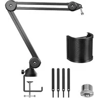 TONOR Mikrofon-Halterung TONOR T40 Mikrofonarm Tischhalterung bis 2kg mit Popfilter