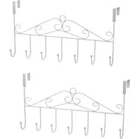 BAYLI Türgarderobe 2er Set 42,5cm Türgarderobe Metall für Montage über der Tür, Kleiderh