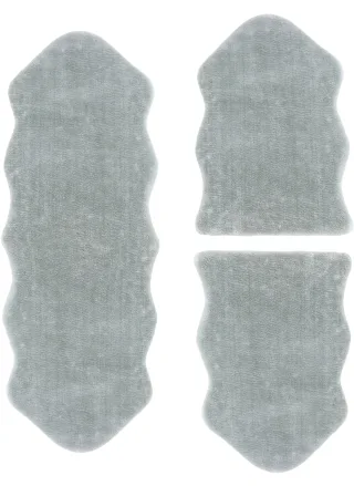 Andiamo Bettumrandung "Bettvorleger Lamm Fellimitat" Höhe 20 mm 3 Stk. tlg. Kunstfell, sehr weicher Flor, waschbar, Bettvorleger, Läufer-Set