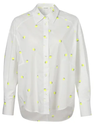 eiszeit - Bluse Hemdkragen 1/1 Arm Stickerei white multicolor - Gr. - 54