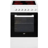 BEKO Elektro-Standherd FSM57100GW, Simple Steam Reinigungsfunktion, Abnehmbare Backofentür