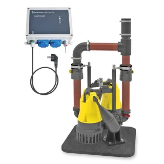 Jung Pumpen Einbauset Easyfix 32 Duo JP50307 32 Duo, für Kellerentwässerungs- und Drainagepumpen