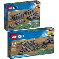 LEGO® 60205 60238 City 2er Set Schienen + Weichen Konstruktionsspielsteine