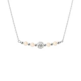DIADEMA - Halskette - Reines Weiß - Kollektion Crystal Pearl