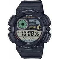 CASIO TIMELESS COLLECTION Chronograph WS-1500H-1AVEF, Quarzuhr, Armbanduhr, Herrenuhr, Digitaluhr, Resinarmband, Mondphase