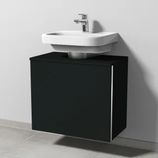 Sanipa 3way Universal-Waschtischunterbau mit 1 Auszug, Vulkan-Matt BP6001V