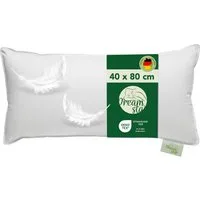 Dreamstar 3-Kammer-Kopfkissen Daunenkissen 40x80 & Daunenkopfkissen 80x80, entwickelt in Deutschland, Füllung: weiße, neue Daunen & Federn Klasse I, 60% Daunen/ 40% Federn (Außen), 100% Federn (Innen), Bezug: 100% Baumwolle, Rückenschläfer, Seitensch