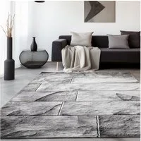 SIMPEX24 Designteppich Stein Design, Läufer, Höhe: 12 mm, Modern Kurzflor Teppich Wohnzimmer Steinmauer Optik Verschidene Größen