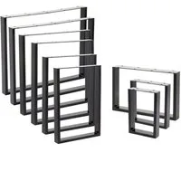 VENDOMNIA Möbelkufe Tischgestell - 2er Set, aus Stahl, Größenwahl, (Schwarz, Grau oder Industrial, Tischbeine, Tischkufen, Metall Kufengestell, Tischuntergestell)