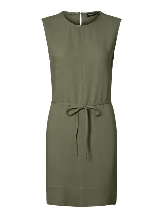 PIECES - PCVINSTY SL DRESS WVN Deep Lichen Green - Gr. - L