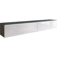 Home affaire Lowboard LOWBOARD VERA, wahlweise mit oder ohne Beleuchtung, Modernes griffloses TV-Board, 180 cm TV-Schrank, stehend und hängend