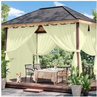 Jibenhome Outdoorgardine Verdunkelungsgardine Ösen Vorhang Wetterfest& UV-Schutz (2 St), Lichtschutz, Outdoor vorhang ösen oben,Wasserdicht & Winddicht