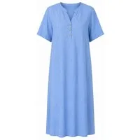 ITALY VIBES Sommerkleid - luftiges Blusenkleid - Kleid kurzarm mit Knöpfe für Damen