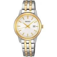 Seiko Quarzuhr SUR410P1, Armbanduhr, Damenuhr, Datum, Edelstahlarmband