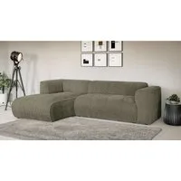 Home affaire Ecksofa GENTON L-Form (257 cm), zeitlos & stilvolles Design, Aufwendig gepolstert, in Cord, Chenille und Struktur