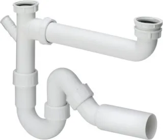 Viega Ablaufverbindung 79485.20 in G1 1/2 x 40mm x 90-310mm Kst. weiss 109585