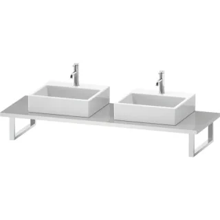 Duravit DuraStyle Konsole DS107C09191 für Aufsatzbecken, 2 Ausschnitte, Stärke 3 cm, Taupe