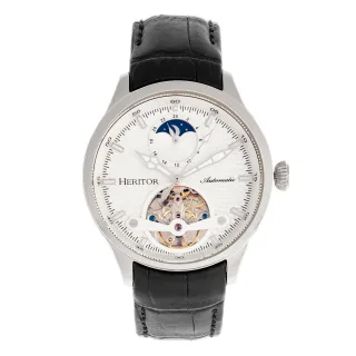 Heritor Automatik Gregory Semi-Skelettuhr mit Lederarmband