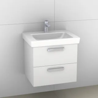 Artiqua 414 Waschtischunterschrank für Subway 2.0 7113F1 Weiß Hochglanz, 414-WU2L-V63-7016-68 414-WU2L-V63-7016-68