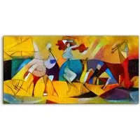 Tulup Leinwandbild XXL Wandbilder Leinwandbilder Bilder Canvas Bild 140 cm x 70 cm, Picasso-Abstraktion, Leinwandbild
