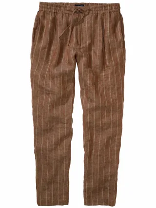 Mey & Edlich Herren Seebrise-Leinenhose Rot 100 % Leinen