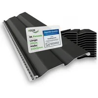 Hexim Verkleidungspaneel, (Siding Fassadenpaneele außen Fassadenverkleidung wetterfest Kunststoffpanelee PVC-U Verkleidung Außenwand Hausverkleidung UV-beständig - (24 Paneele anthrazit 9,84QM)