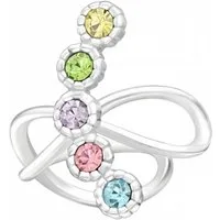 ALEXANDER YORK Ohrklemme EAR CUFF KRISTALL regenbogenfarben, 925 Sterling Silber