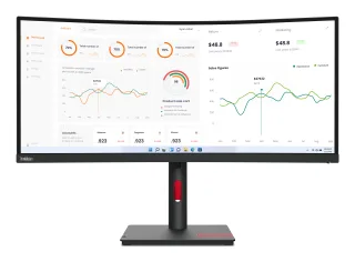 Lenovo ThinkVision T34w-30 Curved-Monitor 86.4 cm (34") UWQHD | 63d4gat1eu | VA - 4ms