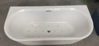 Riho wandstehende Badewanne Desire 180x84 B2W seidenmatt weiß/schwar, B089011220 B089011220