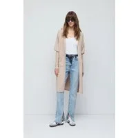 No Matter What Blusenjacke Langer Strickcardigan mit Taschen
