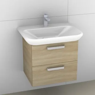 Artiqua 413 Waschtischunterschrank für MyDay 125465 Castello Eiche quer NB, 413-WU2L-K91-7136-426 413-WU2L-K91-7136-426