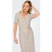 ONLY Hemdblusenkleid ONLSIESTA SS LIN BL SHIRT DRESS PNT NOOS mit Leinen
