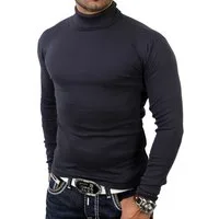Reslad Strickpullover Reslad Herren Rollkragenpullover Männer Pulli sportlicher Rolli Pullov (1-tlg) Rollkragenpullover Basic Slim Fit
