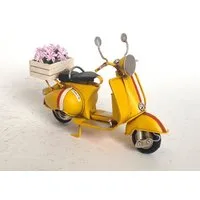 Dynasun Modellmotorrad Car 2304S-1787, (1-tlg), Motorradmodell mit Blumenkorb Vintage Motorradmodell aus Metall